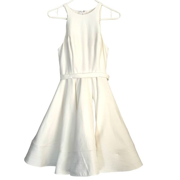 Ieena by MacDuggal Halter Skater Formal Prom Bridal Crinoline Dress Size 2 New - Picture 1 of 13